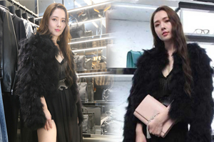 郭碧婷狂野贵妇范儿 秀美腿气场十足