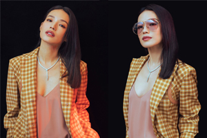 舒淇低胸搭西装性感妩媚女人味十足