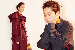 海清短发梳起侧颜杀 随性淡然展魅力