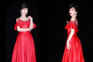 赵雅芝情人节晒红裙美照不见先生踪迹