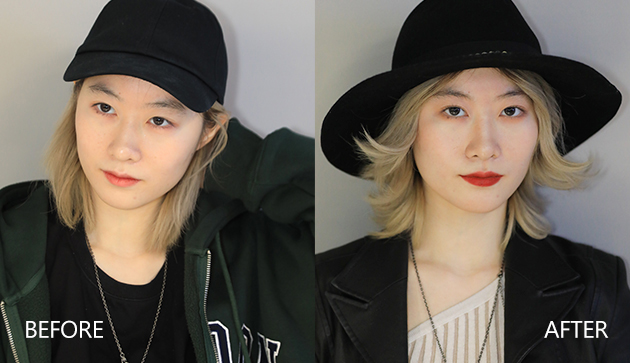 Look 1、氛围感裸妆
