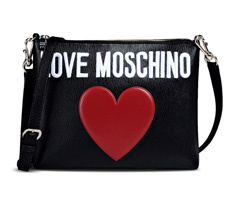 LOVE MOSCHINO黑色爱心斜挎包