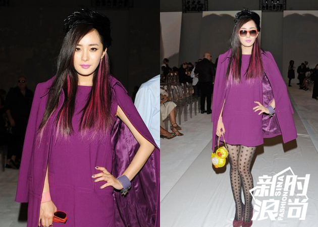 杨幂2011年出席Alberta-Ferretti-品牌秀场