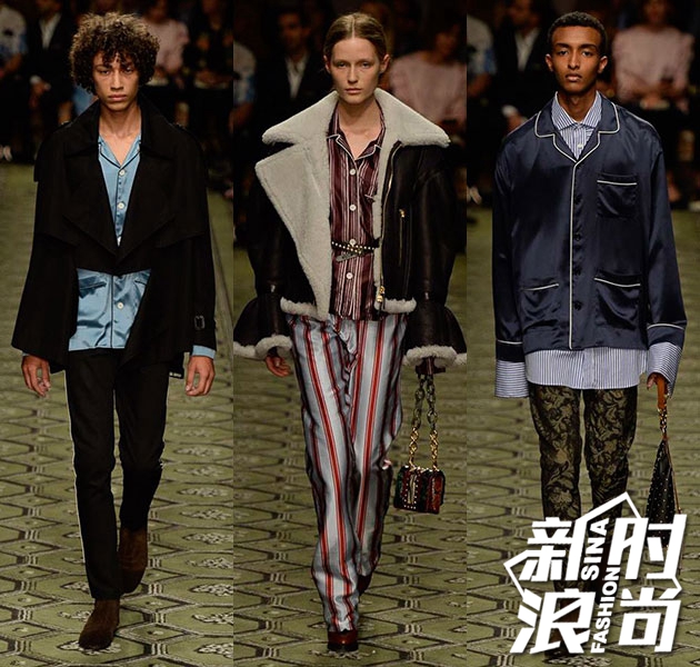 Burberry 2016九月系列中的睡衣混搭