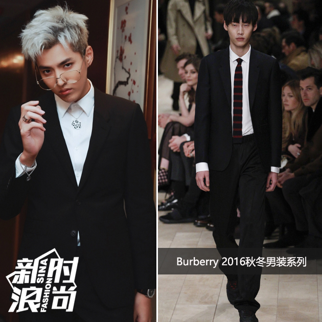 吴亦凡红毯穿Burberry