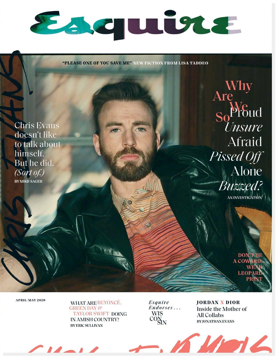 美队chris evans登《esquire》封面 尽显成熟风