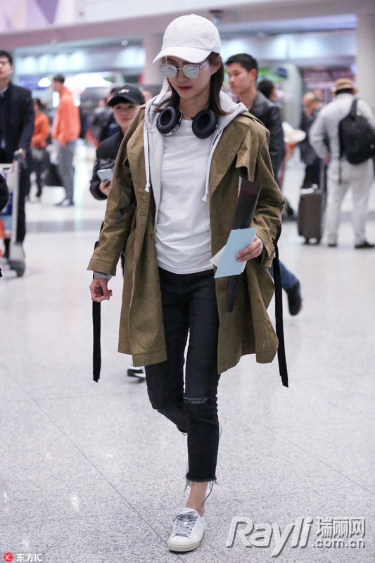 江疏影风衣_江疏影马尾风衣(2)