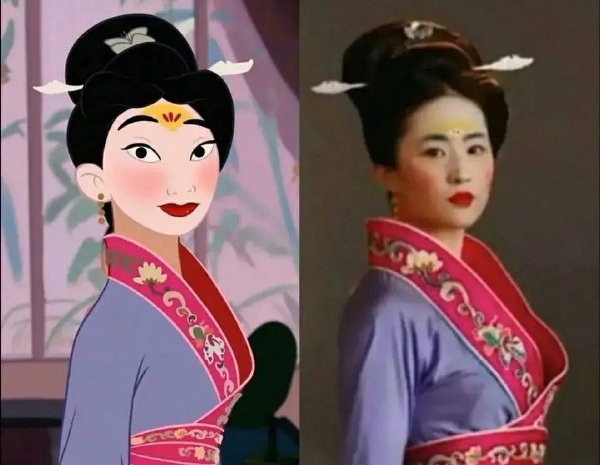 《花木兰》动画版vs刘亦菲版