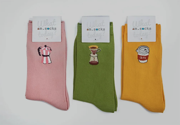 am.socks 精梳棉 咖啡系列中筒袜,参考价格:38CNY