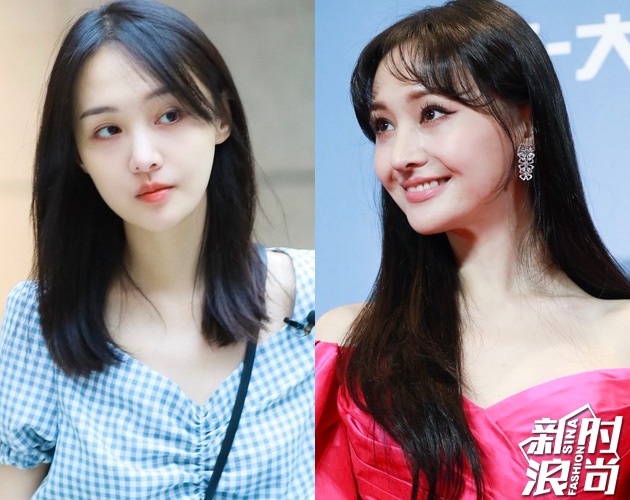 郑爽淡妆vs浓妆