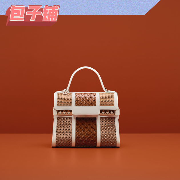 Delvaux Tempete牛皮编织包包