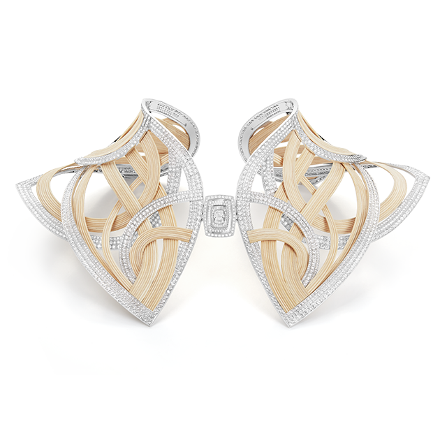 Boucheron宝诗龙Carte Blanche, Ailleurs高级珠宝系列Rotin Diamant项链