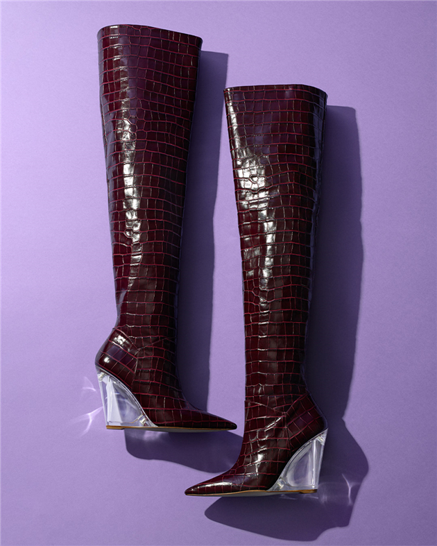 LUCITE 100 WEDGE BOOT