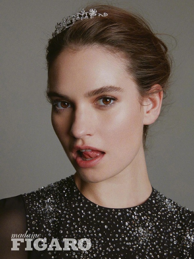Lily James for Madame Figaro 2019年二月刊封面女郎