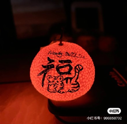 网友自制小橘灯 图源见水印