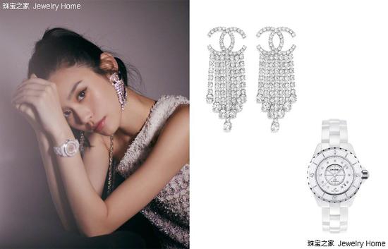 Chanel 香奈儿 J12 白色陶瓷腕表Chanel 香奈儿 服饰流苏耳环