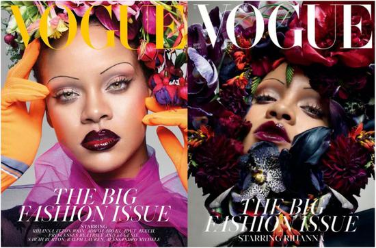 △Rihanna《VOGUE》英国版九月刊封面