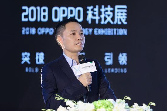 OPPO创始人、总裁、CEO陈明永在OPPO科技展AI专场致辞