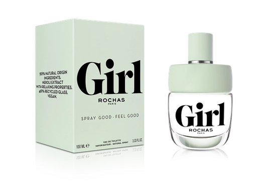 法国香氛品牌 Rochas 推出了一款名为 Girl 的新香水产品,在贯彻可持续的同时强调舒缓情绪的功能 图片来源:Rochas