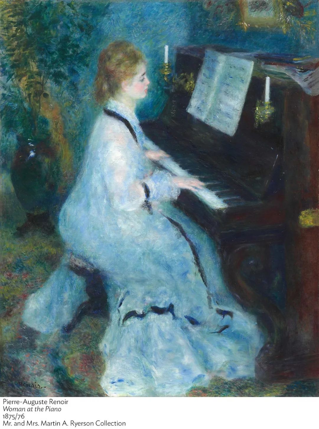雷诺阿《在钢琴边的女子》