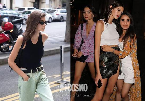 Kaia Gerber身着Brandy Melville