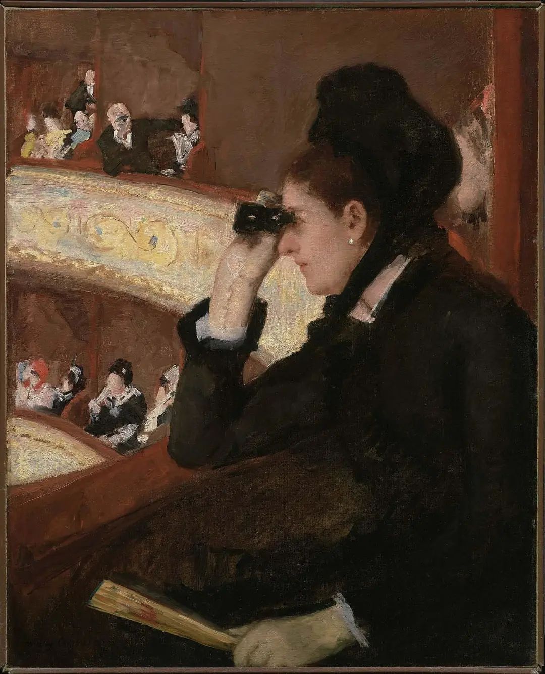 《包厢中》，玛丽·史蒂文森·卡萨特，1878年，布面油画