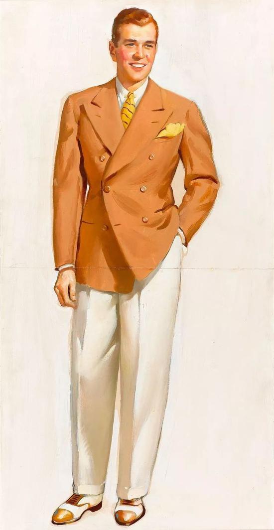 ▲ 1930 年代的男士西装风格