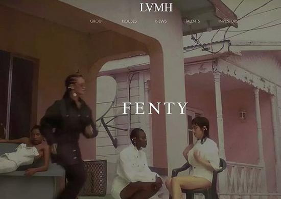 LVMH官网首页为FENTY预热的视频