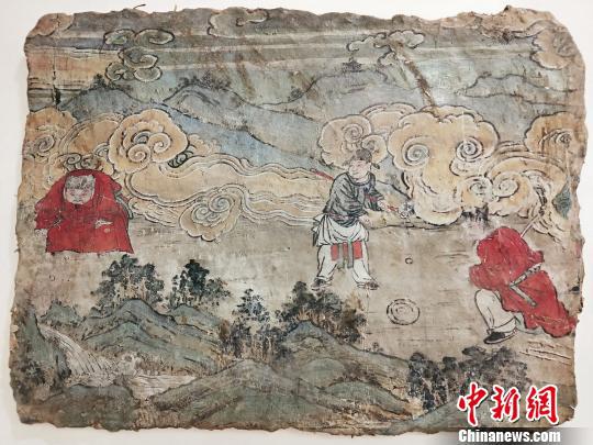 元代壁画《捶丸图画壁》