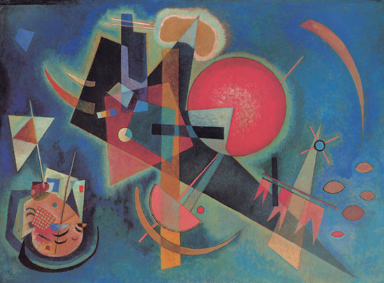 《蓝色之中》,1925年,油画,80厘米×110厘米,杜塞尔多夫:北莱茵-威斯特法伦州艺术收藏馆