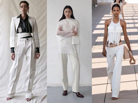 左图：Peter Do 2019 SS 中间：Peter Do 2021 SS 右图：Dion Lee 2020 SS