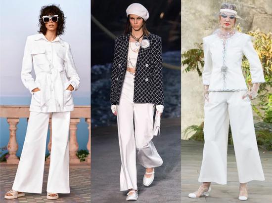 左图：Chanel 2021 SS 中间：Chanel 2019 SS 右图：Chanel2018SS