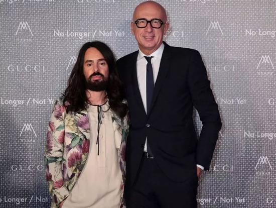 △Gucci总裁Marco Bizzarri与创意总监Alessandro Michele