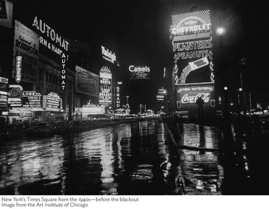 1940年代，纽约时代广场停电之前