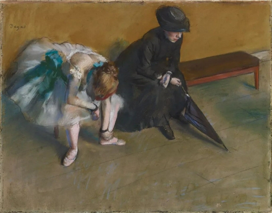 《等待》,约1882年,埃德加·德加。The J。 Paul Getty Museum, 83.GG.219