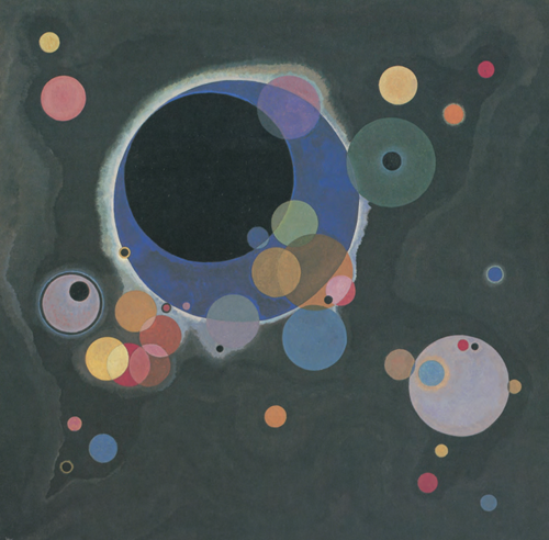 《几个圆圈》,1926年,油画,140.3厘米×140.7厘米,纽约:古根海姆博物馆