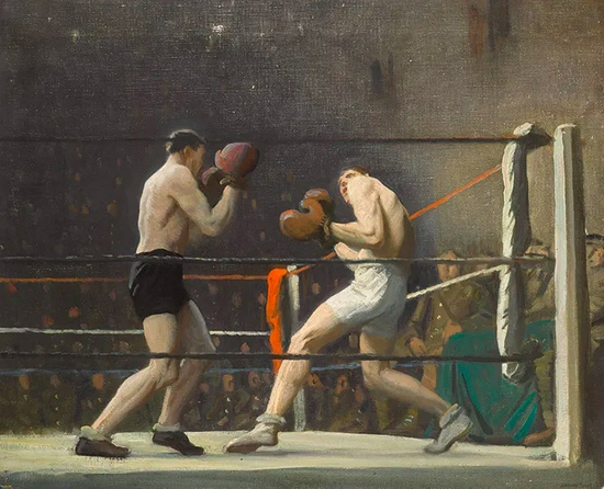  劳拉·奈特，《拳击营》（Boxing in Camp），1918