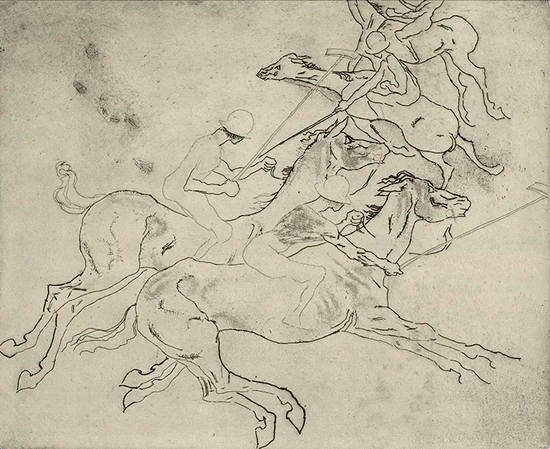约翰·科普利,《马球》,1939,伦敦美术协会提供