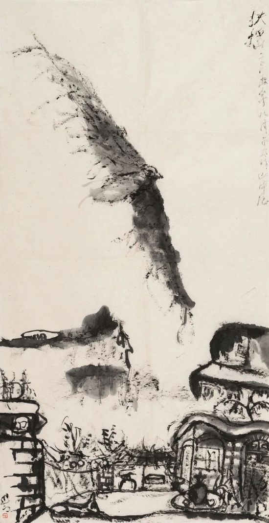 张进《扶摇》136×70cm