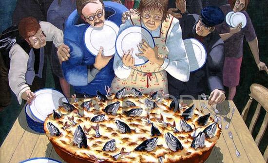 让人不能直视的“仰望星空”派|仰望星空派|暗黑料理|英国_新浪时尚_新浪网