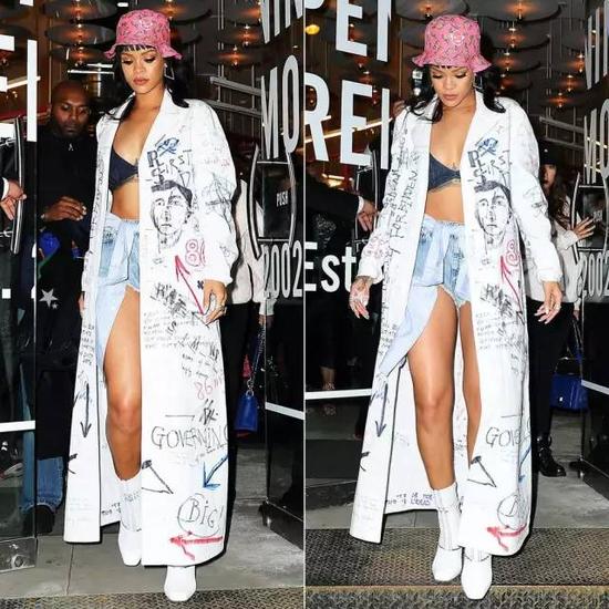 Rihanna in Raf Simons 男装