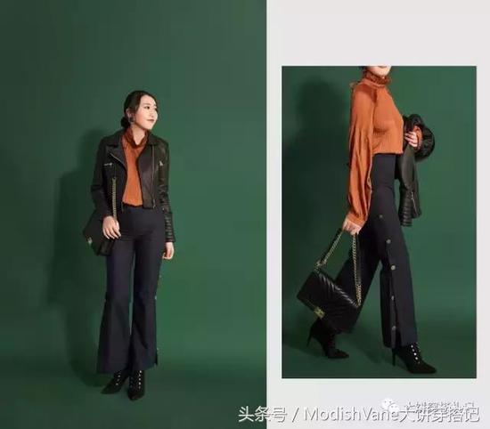 约会、小聚、出街……,到底怎么穿才能让你人见又人爱? 皮衣:Modish Vane | 上衣、裤:Storets | 包:Chanel | 靴:Guess