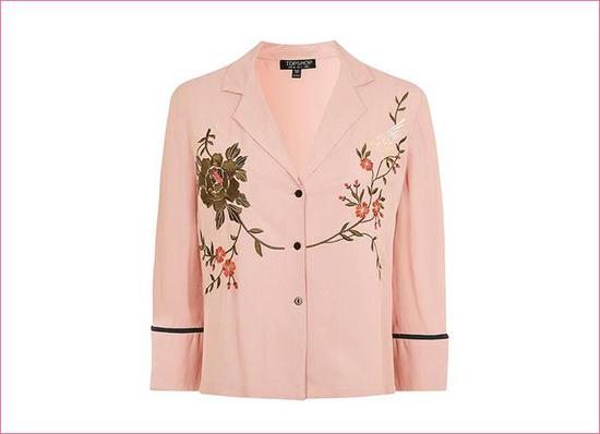 Topshop from Shangpin 刺绣粉色衬衣 599 元