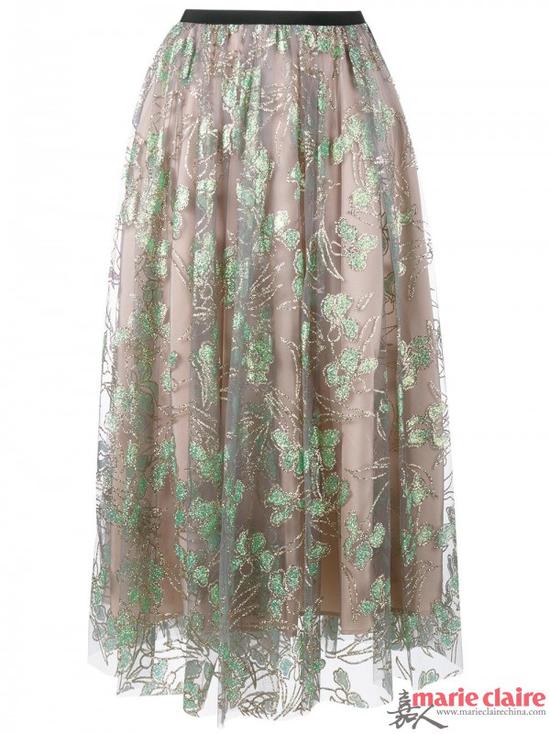 MSGM 中长薄纱半身裙