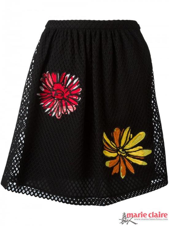 BOUTIQUE MOSCHINO刺绣网纱半身裙