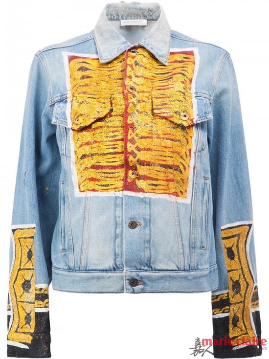 FAITH CONNEXION军服细节印花牛仔夹克