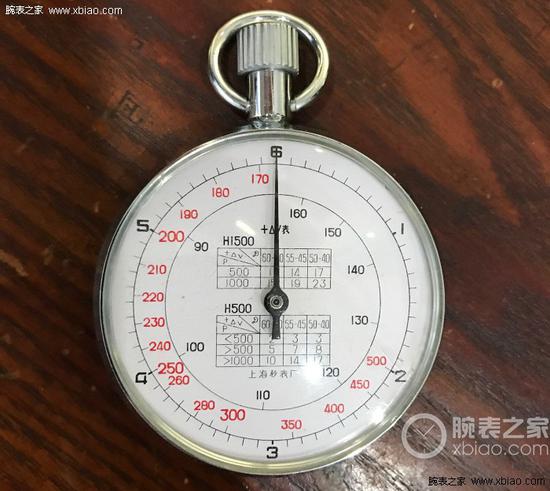 上海秒表厂出品，6秒计时秒表，专为炮兵使用，配有计算量程