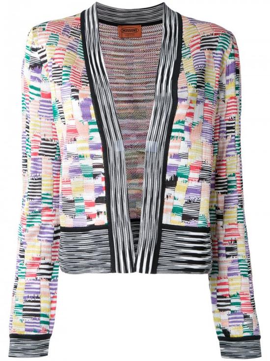 MISSONI 拼色嵌花开襟式开衫 ￥7,835