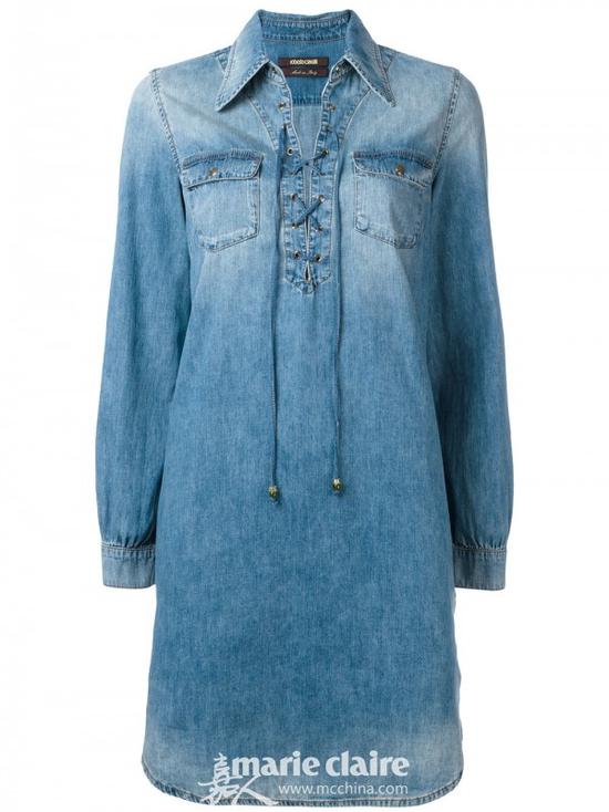 ROBERTO CAVALLI 系带牛仔衬衫连衣裙 ¥4,457 ROBERTO CAVALLI 系带牛仔衬衫连衣裙 ¥4,457