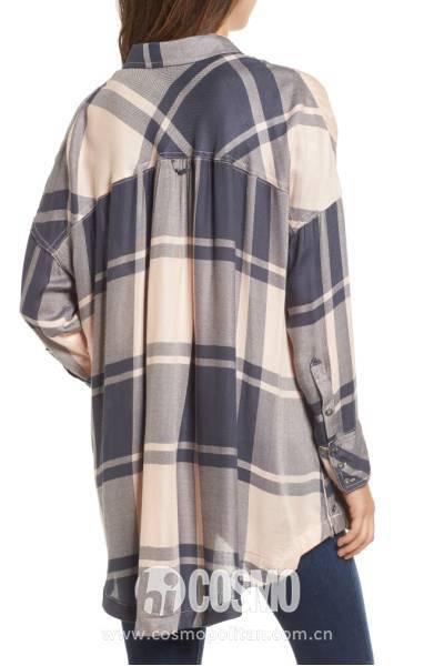 FREE PEOPLE Oversized Plaid Tunic